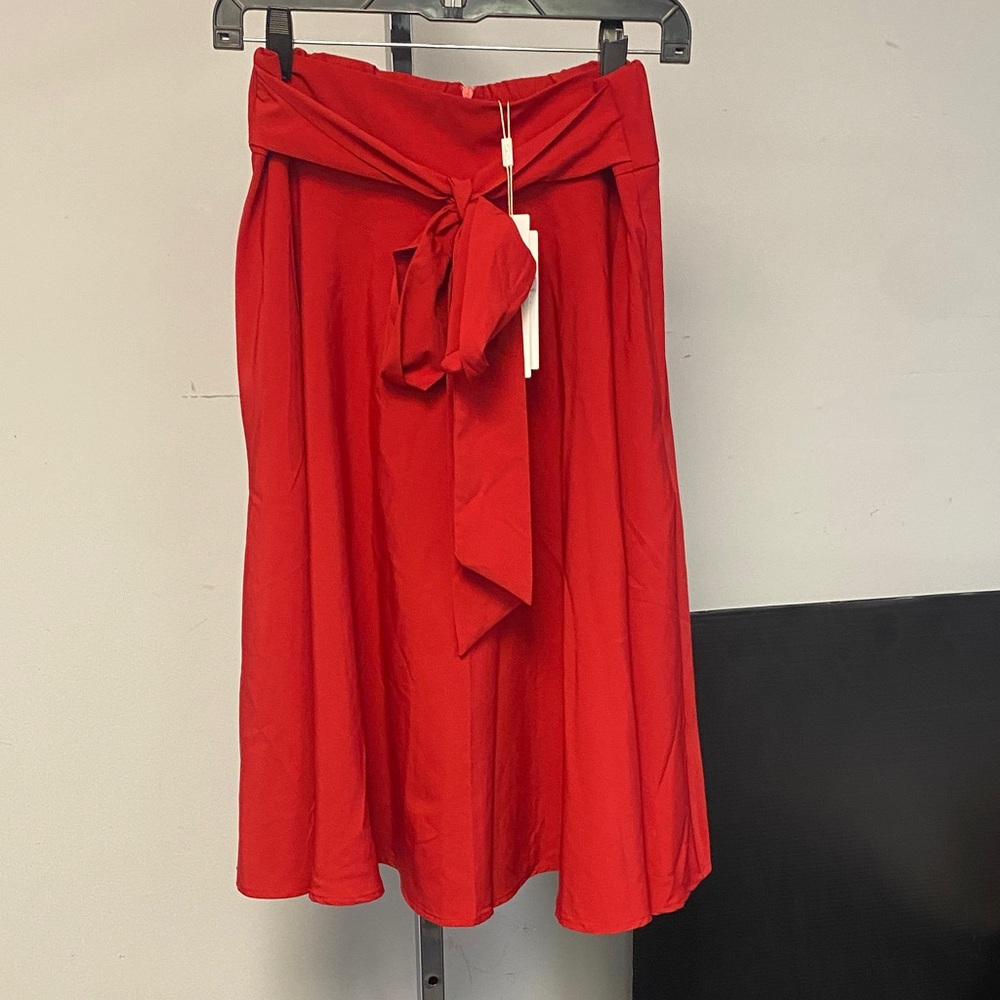 Chic Red A-Line Women's Skirt